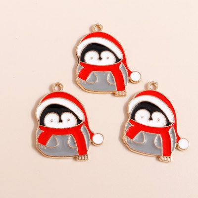 10 vnt. Emalio mišrainių kalėdinių papuošalų gaminimas Kalėdų Senelio eglutė Elnio kepurė Pakabukai kaklo papuošalai Auskarai Dovanos