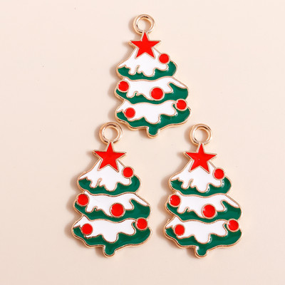 10 vnt. Emalio mišrainių kalėdinių papuošalų gaminimas Kalėdų Senelio eglutė Elnio kepurė Pakabukai kaklo papuošalai Auskarai Dovanos