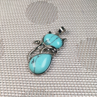 Pietre naturale în formă de pisică pandantiv cu margele plate pandantive drăguțe placate cu pisoi pentru fabricarea de bijuterii DIY Reiki coliere accesorii