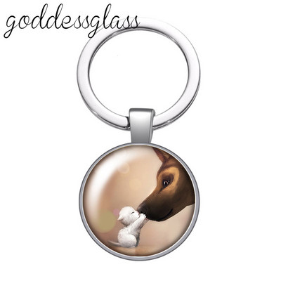 Pictură colorată Pisici Iubesc pisica animal de companie minunat rotund breloc cabochon din sticlă Geantă Breloc mașină Suport inel Brelocuri brelocuri Cadouri