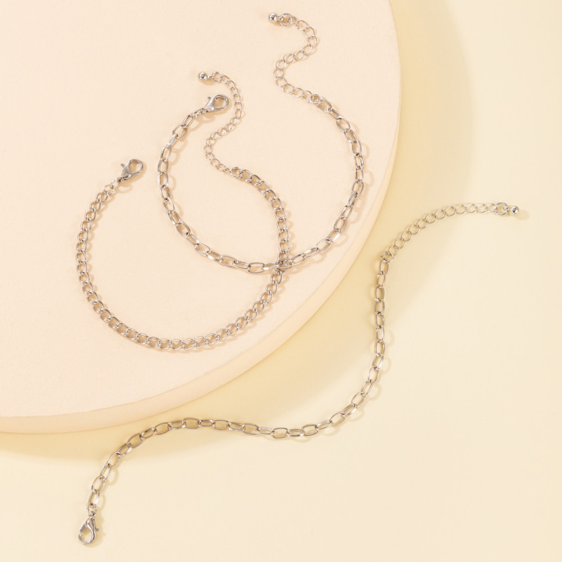 ToconaINS la modă gleznă cu lanț gros pentru femei Charms ciucuri frunze litere din aliaj metal lanț pentru picioare bijuterii boeme Gift21909