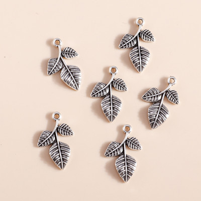 20db/tétel 14*23mm Divatos Clover Charms Fit Nyakláncok Medálok Karkötők Ötvözet falevél varázslatok Kézzel készített barkács ékszer kiegészítők