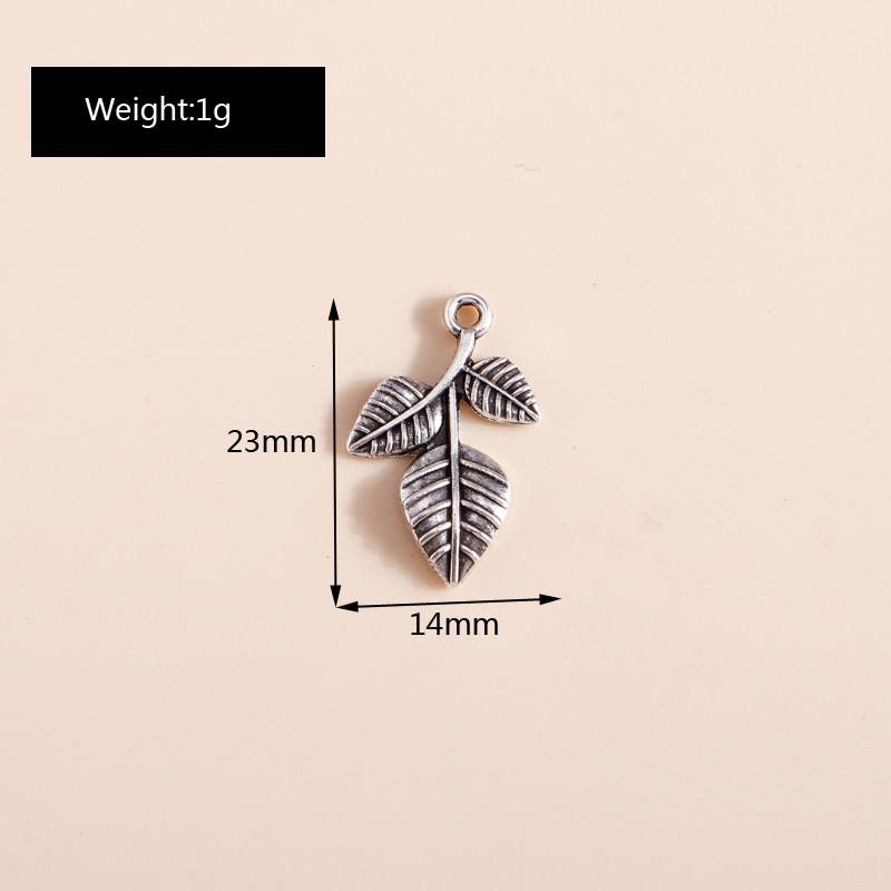20 buc/lot 14*23mm Brelocuri de trifoi la modă Se potrivesc coliere pandantive Brățări Brelocuri din frunze de copac din aliaj bijuterii DIY accesorii