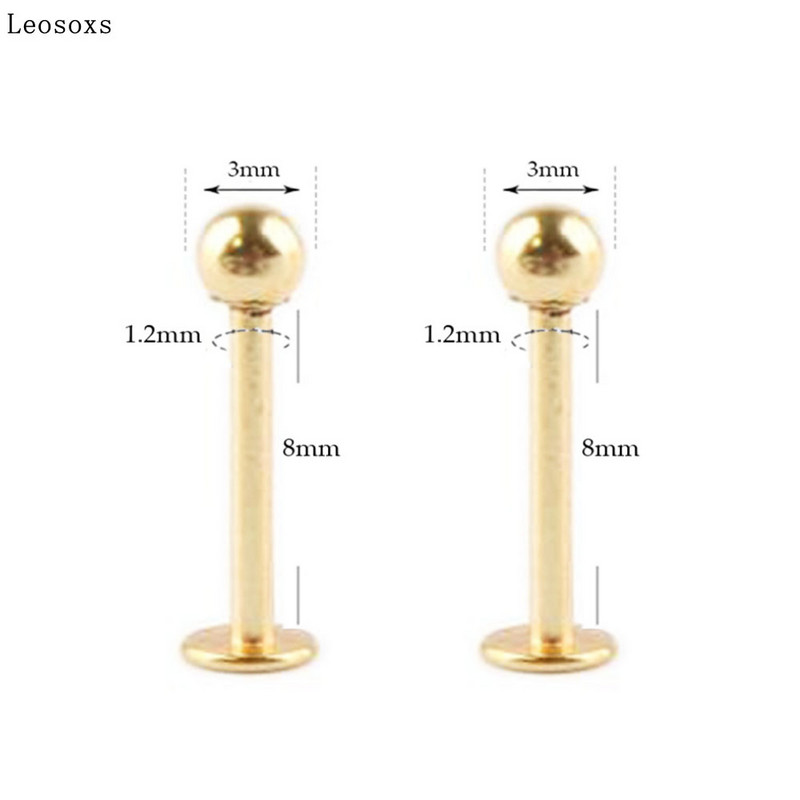 Leosoxs 10db akril rozsdamentes acél ajak köröm testpiercing ékszer