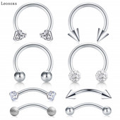 Leosoxs Piercing Bijuterii Nas Nail Set Mixt Oțel inoxidabil Buze Unghie Sprâncene Unghie Nazală