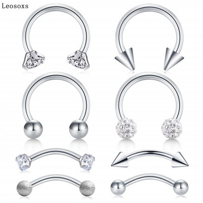 Leosoxs Piercing Bijuterii Nas Nail Set Mixt Oțel inoxidabil Buze Unghie Sprâncene Unghie Nazală