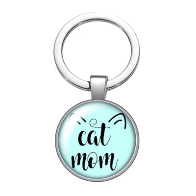 New Cute Footprints Love Pet Dog Cat Citate Fotografii Breloc cabochon din sticla de 25 mm Geanta Breloc masina Suport inel Brelocuri Breloc