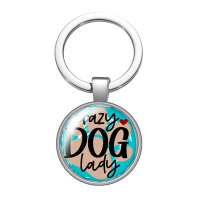 New Cute Footprints Love Pet Dog Cat Citate Fotografii Breloc cabochon din sticla de 25 mm Geanta Breloc masina Suport inel Brelocuri Breloc