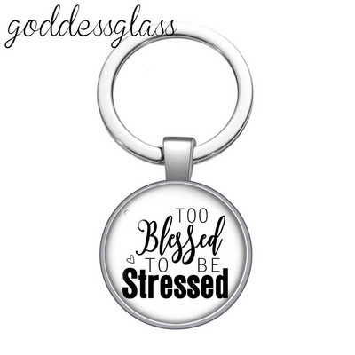 Fashion Letters Be happy Pray Mama bless Breloc cabochon rotund din sticlă Geantă Breloc mașină Suport inel Brelocuri brelocuri pentru cadou