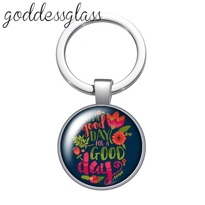 Fashion Letters Be happy Pray Mama bless Breloc cabochon rotund din sticlă Geantă Breloc mașină Suport inel Brelocuri brelocuri pentru cadou