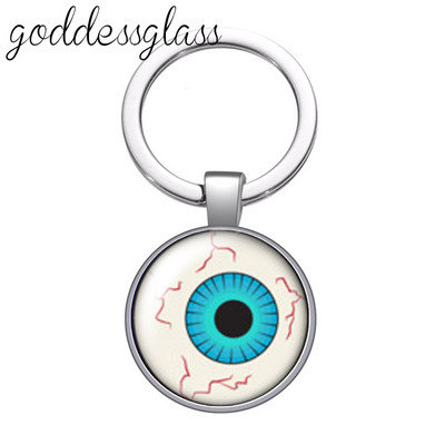 Dragon eye pepple eye pupilla Új stílusú Kerek üveg cabochon kulcstartó Táska Autós kulcstartó Gyűrűtartó Charms kulcstartók ajándékokhoz