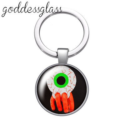 Dragon eye pepple eye pupilla Új stílusú Kerek üveg cabochon kulcstartó Táska Autós kulcstartó Gyűrűtartó Charms kulcstartók ajándékokhoz