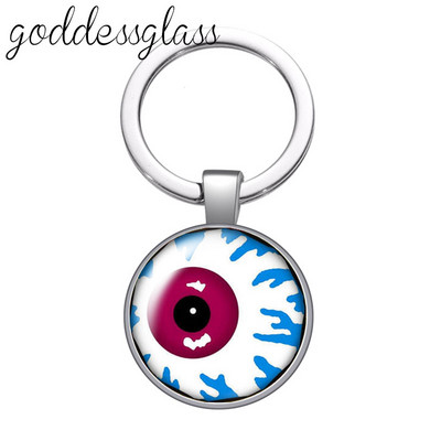 Dragon eye pepple eye pupilla Új stílusú Kerek üveg cabochon kulcstartó Táska Autós kulcstartó Gyűrűtartó Charms kulcstartók ajándékokhoz