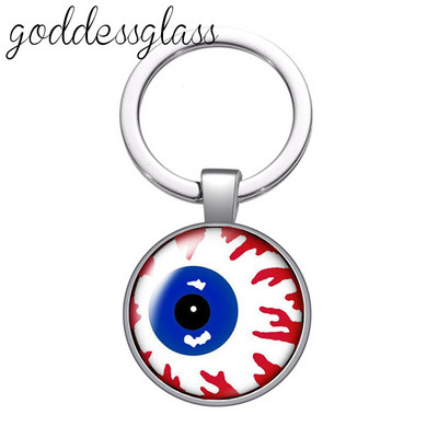 Dragon eye pepple eye pupilla Új stílusú Kerek üveg cabochon kulcstartó Táska Autós kulcstartó Gyűrűtartó Charms kulcstartók ajándékokhoz