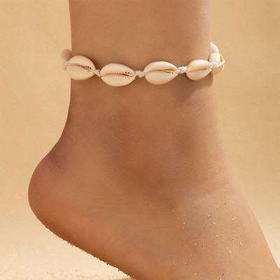 Tocona Boemia Shell frânghie gleznele pentru femei bărbați lucrate manual reglabil aliaj metal picior lanț vară bijuterii accesorii21867