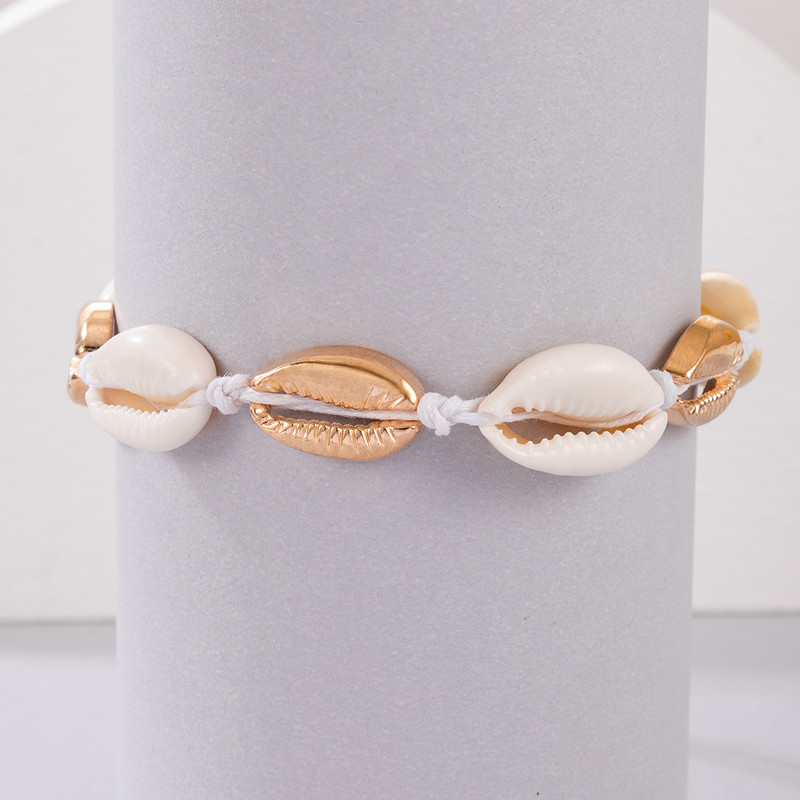 Tocona Boemia Shell frânghie gleznele pentru femei bărbați lucrate manual reglabil aliaj metal picior lanț vară bijuterii accesorii21867