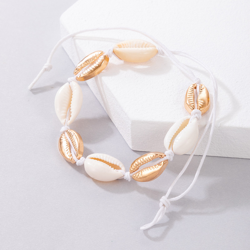 Tocona Boemia Shell frânghie gleznele pentru femei bărbați lucrate manual reglabil aliaj metal picior lanț vară bijuterii accesorii21867