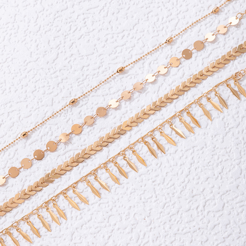 Tocona Brățări de gleznă cu mărgele colorate pentru femei fluture cu mai multe straturi ciucuri Lanț pentru picioare Bijuterii reglabile браслет