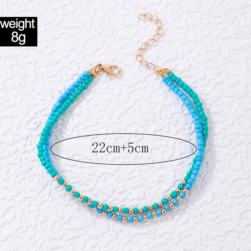 Tocona frânghie colorate gleznele pentru femei bărbați lucrate manual cu mărgele lanț pentru picior ajustabil accesorii de bijuterii boeme 4 buc/seturi 21880