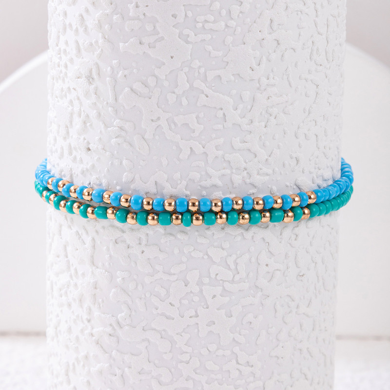 Tocona frânghie colorate gleznele pentru femei bărbați lucrate manual cu mărgele lanț pentru picior ajustabil accesorii de bijuterii boeme 4 buc/seturi 21880