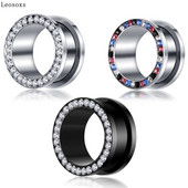 Leosoxs, la modă europeană și americană, din oțel inoxidabil, expansiune pentru urechi, auriculară, 3 perechi de perforații corporale