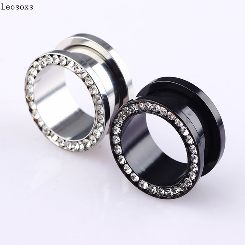 Leosoxs, la modă europeană și americană, din oțel inoxidabil, expansiune pentru urechi, auriculară, 3 perechi de perforații corporale