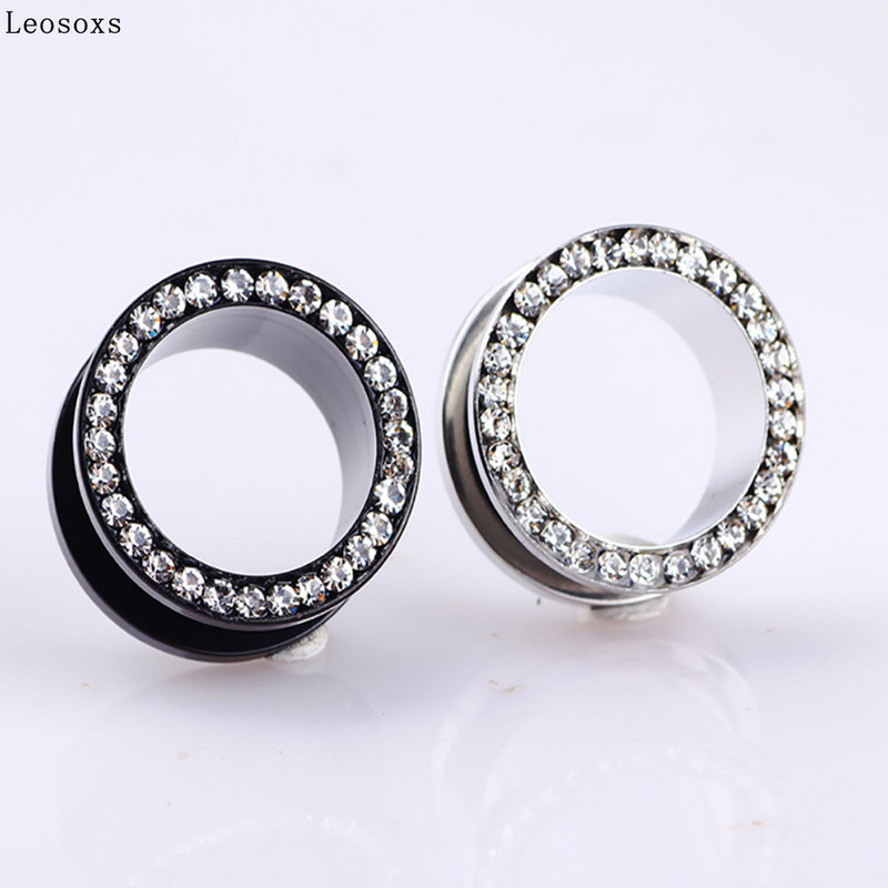 Leosoxs, la modă europeană și americană, din oțel inoxidabil, expansiune pentru urechi, auriculară, 3 perechi de perforații corporale