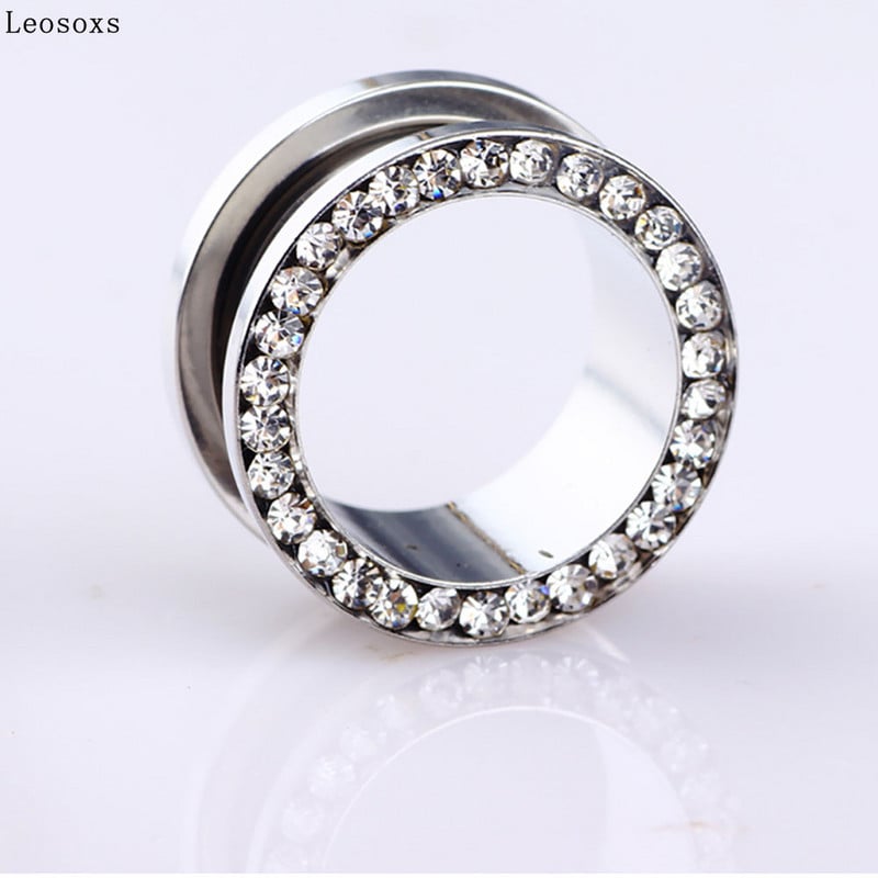 Leosoxs, la modă europeană și americană, din oțel inoxidabil, expansiune pentru urechi, auriculară, 3 perechi de perforații corporale