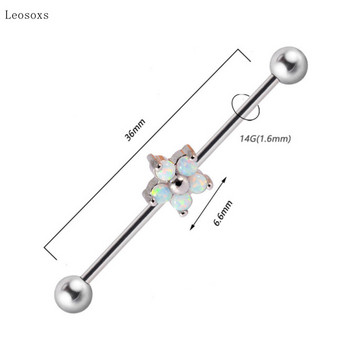 Leosoxs 1pcs New Creative Industrial Barbell Ear Bone Nail Body Piercing Jewelry