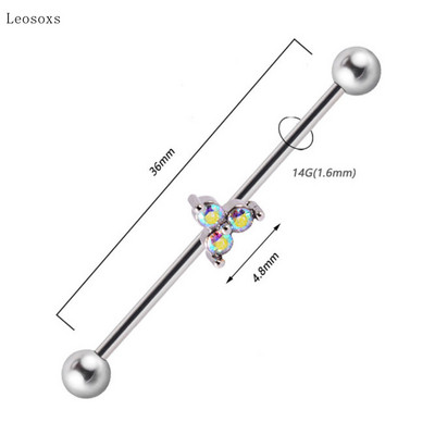 Leosoxs 1 buc Bijuterii piercing pe corp pentru unghii, noi, industriale, creative