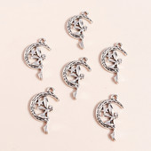 20 buc 25 * 14 mm Brelocuri creative cu zână a lunii pentru realizarea de bijuterii cu înger elf pandantive pentru coliere, cercei, brăţară