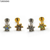 Leosoxs 1 bucată din oțel inoxidabil dinți interior pentru buze inel pentru buze Micro-set pentru ureche inel pentru ureche inel pentru ureche piercing gropiță inel pentru ureche
