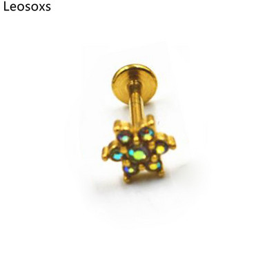 Leosoxs 1 bucată din oțel inoxidabil dinți interior pentru buze inel pentru buze Micro-set pentru ureche inel pentru ureche inel pentru ureche piercing gropiță inel pentru ureche
