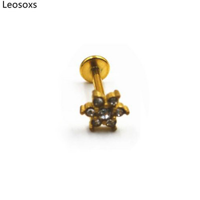 Leosoxs 1 bucată din oțel inoxidabil dinți interior pentru buze inel pentru buze Micro-set pentru ureche inel pentru ureche inel pentru ureche piercing gropiță inel pentru ureche