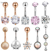 Leosoxs 1buc exploziv personalitate zircon dragoste buric rotund unghie bijuterii piercing rafinate