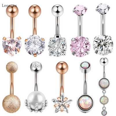 Leosoxs 1db robbanékony személyiségű cirkon szerelmes kerek hasgombos köröm Exquisite piercing ékszer