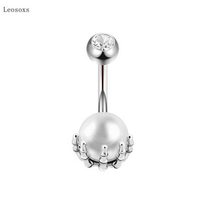 Leosoxs 1buc exploziv personalitate zircon dragoste buric rotund unghie bijuterii piercing rafinate