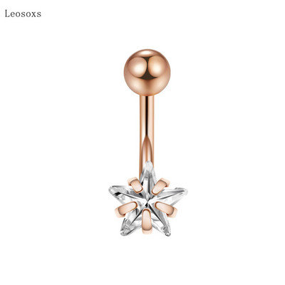 Leosoxs 1buc exploziv personalitate zircon dragoste buric rotund unghie bijuterii piercing rafinate
