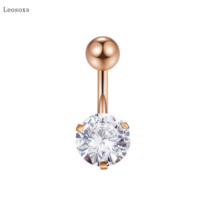 Leosoxs 1buc exploziv personalitate zircon dragoste buric rotund unghie bijuterii piercing rafinate