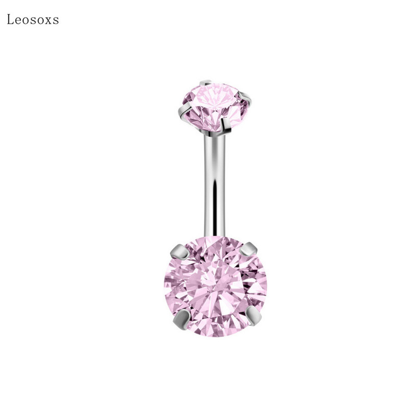 Leosoxs 1buc exploziv personalitate zircon dragoste buric rotund unghie bijuterii piercing rafinate