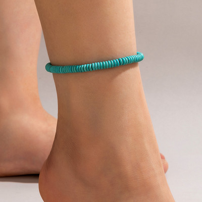 Tocona Shell gleznă pentru femei Brelocuri Pietre sparte albastre Geometrie Lanțuri reglabile pentru picioare Bijuterii boeme 1buc/set 22143