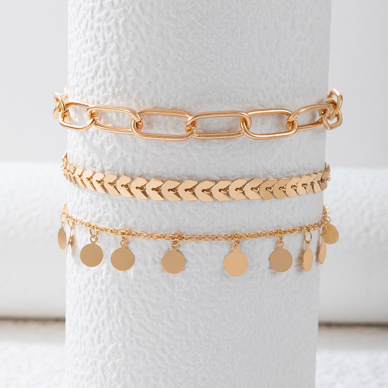 Tocona Charms cheie glezna napolitana stras stralucitor lant pentru picioare reglabil bijuterii boeme cadou pentru femei barbati 2 buc/seturi 21557