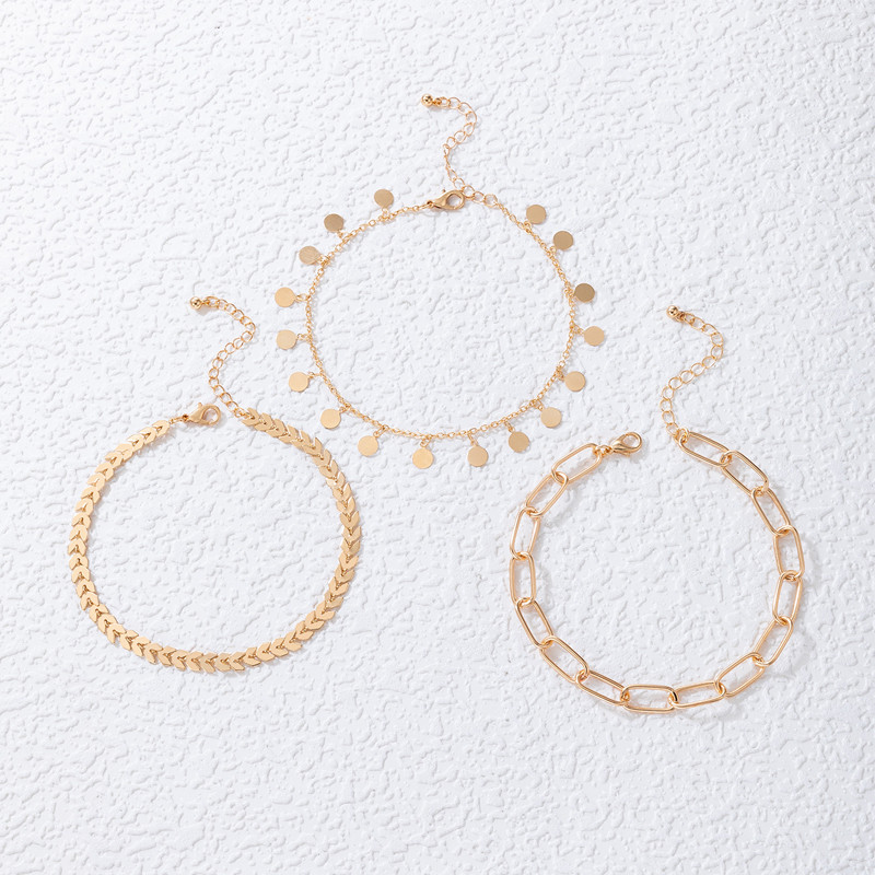 Tocona Charms cheie glezna napolitana stras stralucitor lant pentru picioare reglabil bijuterii boeme cadou pentru femei barbati 2 buc/seturi 21557