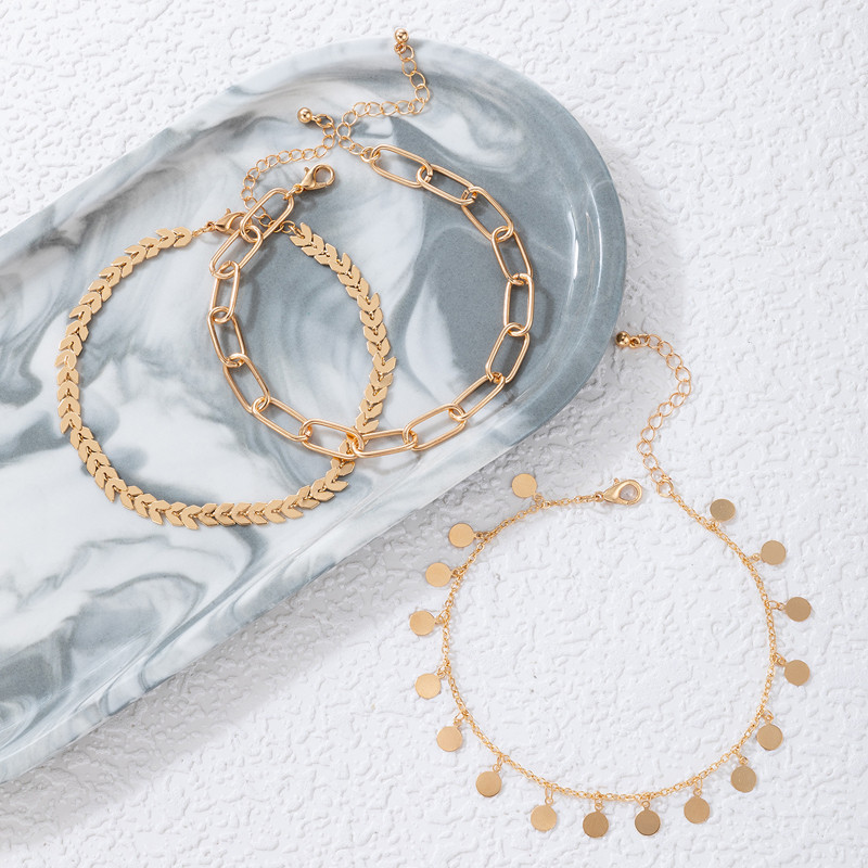 Tocona Charms cheie glezna napolitana stras stralucitor lant pentru picioare reglabil bijuterii boeme cadou pentru femei barbati 2 buc/seturi 21557