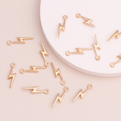 40 bucăți mici fulger de culoare auriu mărgele pentru pandantive coliere brățări lucrate manual 20x6mm accesorii bijuterii
