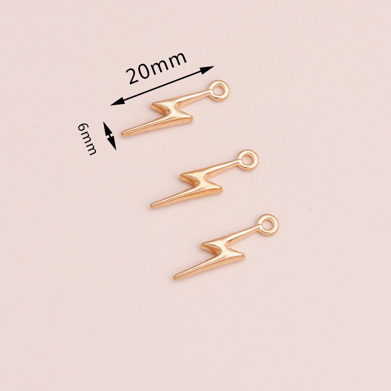 40db kis arany színű villámvarázs gyöngyök medálokhoz nyakláncok kézzel készített karkötők 20x6mm ékszer kiegészítők
