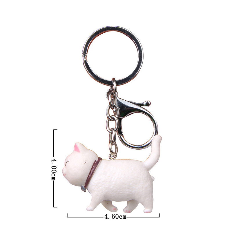 1 buc. Breloc cu pandantiv de pisică drăguță, lanțuri pentru geanta de mașină, brelocuri cu farmec, femei, bărbați, brelocuri creative, accesorii cadou pentru cupluri