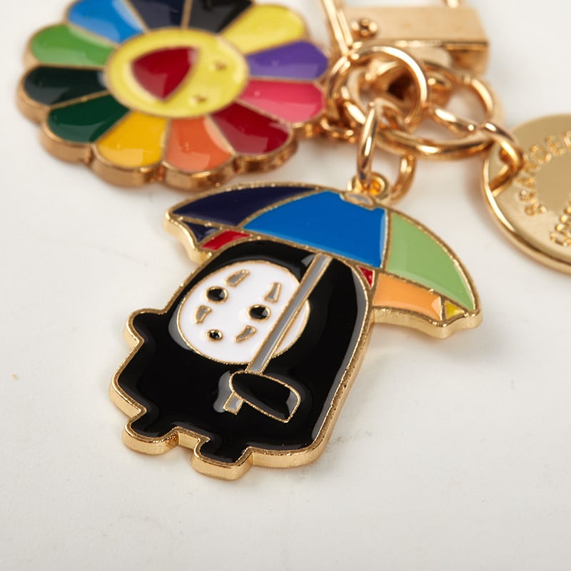 Moda Spirited Away No Face Bărbați desene animate fără față Brelocuri bărbați femei metal floare Sakura breloc geantă breloc cadou bijuterii