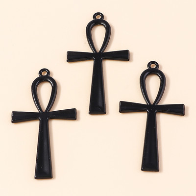 10 buc. Boemia colorată etnică Hasma Charms de mână Pandantive Conectori pentru cercei lucrați manual Colier Bijuterii DIY Cruce cu ridicata