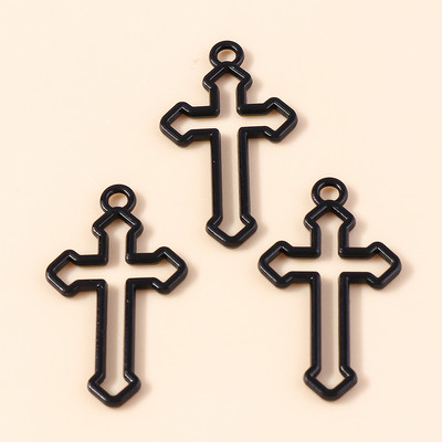 10 buc. Boemia colorată etnică Hasma Charms de mână Pandantive Conectori pentru cercei lucrați manual Colier Bijuterii DIY Cruce cu ridicata